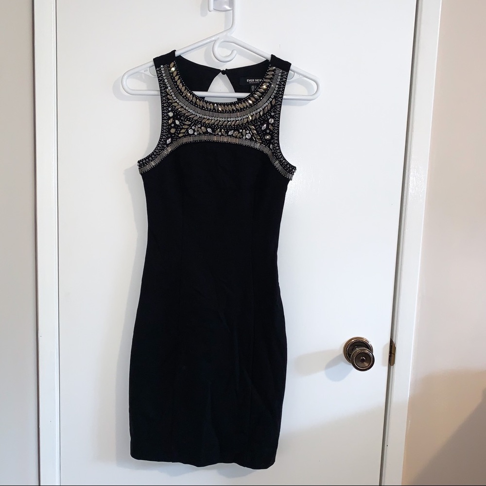 Ever New Black Beaded Dress